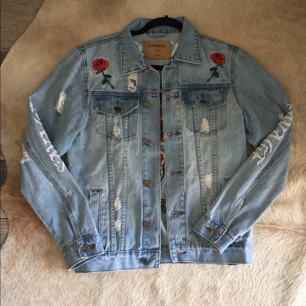 Embroidered denim jacket